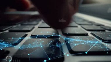 Bilgisayarda iş dünyasının yaratıcı görüntüsü büyük veriler ve finans analizi