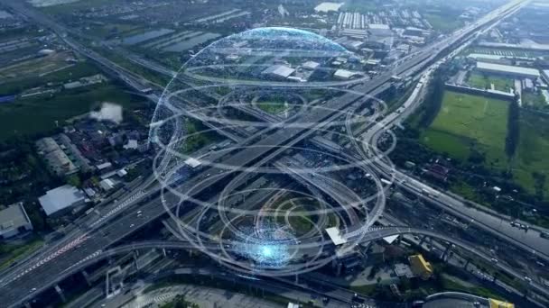 Connexion mondiale et modernisation du trafic dans les villes intelligentes — Video