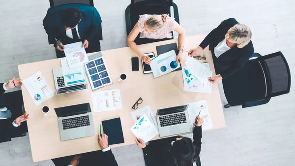 Business people group meeting shot from top view — Stock Photo, Image