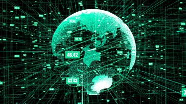 Genel çevrimiçi internet ağı ve IOT konsepti