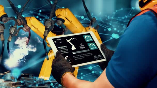 Modernisation des bras robotisés de l'industrie intelligente pour une technologie industrielle innovante — Video