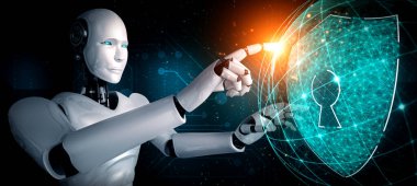 Bilgi gizliliğini korumak için siber güvenliği kullanan yapay zeka robotu