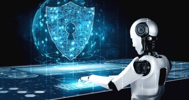 Bilgi gizliliğini korumak için siber güvenliği kullanan yapay zeka robotu