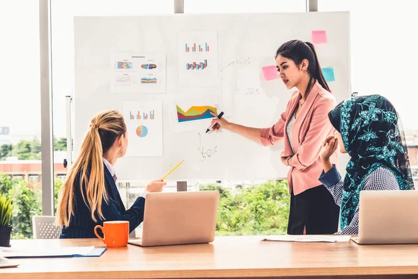 Takım çalışması toplantısında çok kültürlü çalışma grubu.