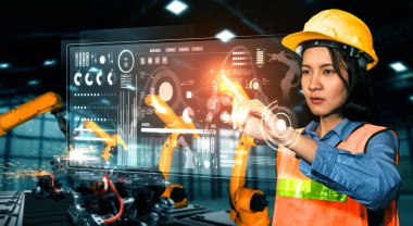 Dijital endüstri ve fabrika robotik teknolojisi için gelişmiş robot kol sistemi