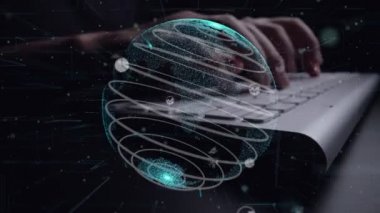 İş verilerinin analitik modernizasyonunun grafiği üzerinde çalışan adam