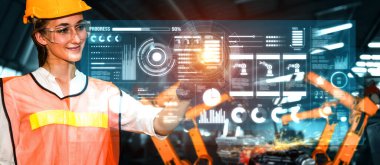 Dijital endüstri ve fabrika robotik teknolojisi için gelişmiş robot kol sistemi