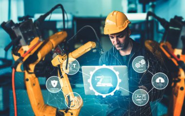 Akıllı endüstri robot silahları dijital fabrika üretim teknolojisi için