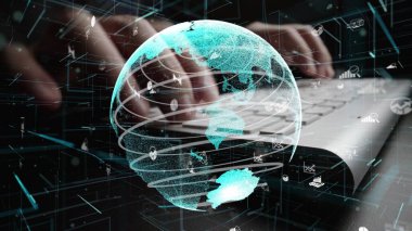 İşletme veri analizinin grafiği üzerinde çalışan adam