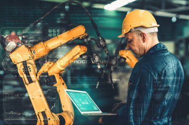 Akıllı endüstri robot silahları dijital fabrika üretim teknolojisi için