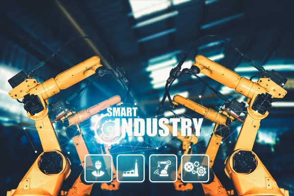 Smart industry robot arms for digital factory production technology