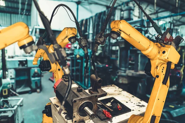 Smart industry robot arms for digital factory production technology