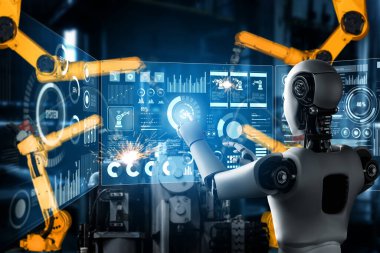 Mekanize endüstri robotu ve robot silahları fabrika üretiminde kullanılacak. .