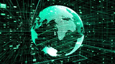 Genel çevrimiçi internet ağı ve IOT konsepti