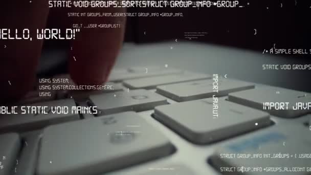 Visual kreatif dari pemrograman komputer coding dan pengembangan perangkat lunak — Stok Video