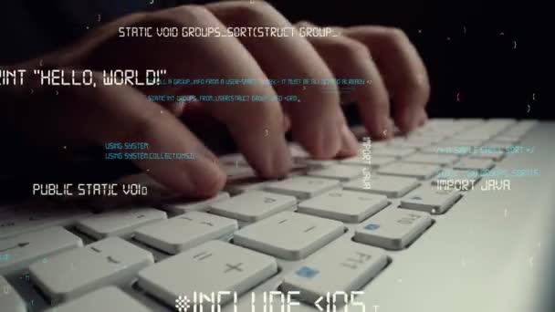 コンピュータプログラミングとソフトウェア開発の創造的な視覚 — ストック動画