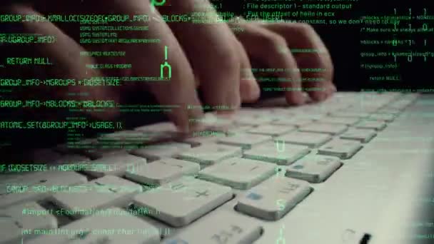 コンピュータプログラミングとソフトウェア開発の創造的な視覚 — ストック動画