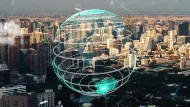 スマートシティのグローバル接続とインターネットネットワーク近代化 — ストック動画