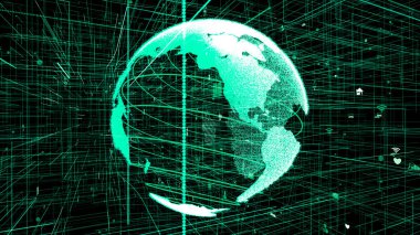 Genel çevrimiçi internet ağı ve IOT konsepti