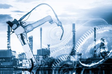 Akıllı endüstri robot silahları dijital fabrika üretim teknolojisi için