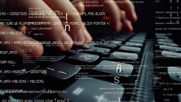 Creativo visivo di programmazione informatica codifica e sviluppo software — Foto Stock