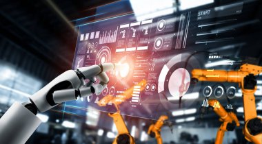 Mekanize endüstri robotu ve robot silahları fabrika üretiminde kullanılacak. .