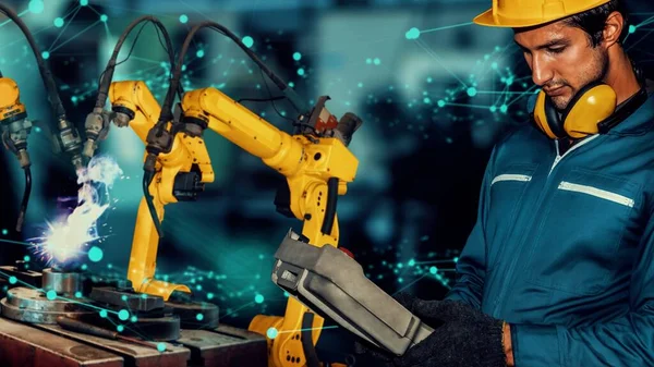 Smart industry robot arms modernization for innovative factory technology