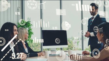 Teknolojiyi analiz eden iş verilerinin yaratıcı görüntüsü