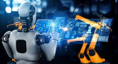 Mekanize endüstri robotu ve robot silahları fabrika üretiminde kullanılacak. .