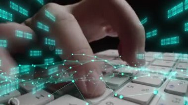 Bilgisayarda iş dünyasının yaratıcı görüntüsü büyük veriler ve finans analizi