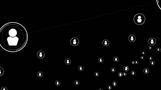 Red de personas visionarias vinculación y conexión — Vídeo de stock