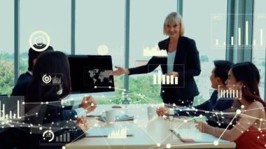 İş adamları ve finans şirketlerinin yaratıcı görüntüsü