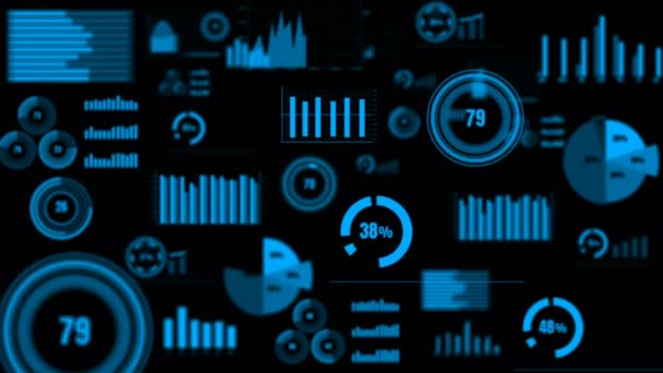 Panel de operaciones visionario para el análisis de datos financieros — Vídeos de Stock