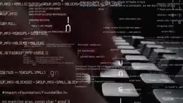 Creatief visueel van computerprogrammeercodering en softwareontwikkeling — Stockvideo