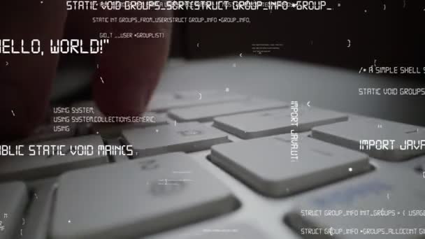 Creatief visueel van computerprogrammeercodering en softwareontwikkeling — Stockvideo