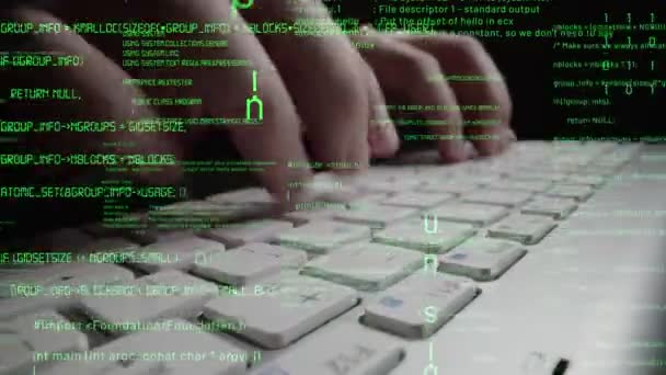 Kreativ bild av programmering av datorer och programvaruutveckling — Stockvideo
