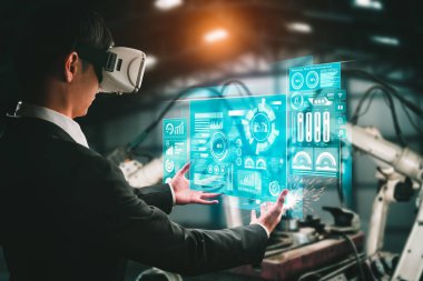 Dijital endüstri ve fabrika robotik teknolojisi için gelişmiş robot kol sistemi