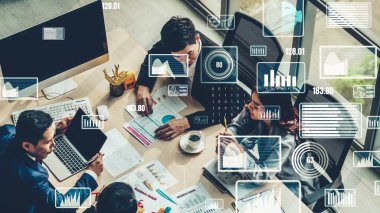 Teknolojiyi analiz eden iş verilerinin yaratıcı görüntüsü