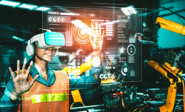 Dijital endüstri ve fabrika robotik teknolojisi için gelişmiş robot kol sistemi