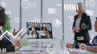 İş adamları ve finans şirketlerinin yaratıcı görüntüsü