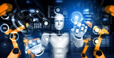 Mekanize endüstri robotu ve robot silahları fabrika üretiminde kullanılacak. .