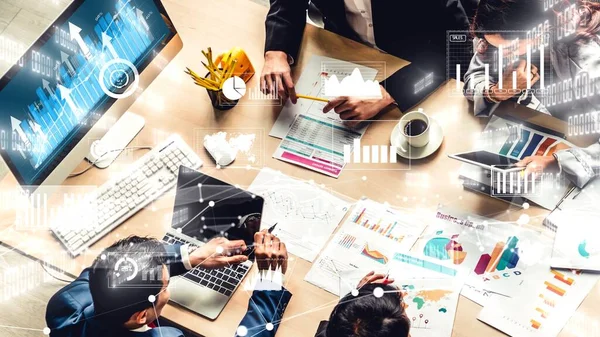 Visuais criativos de empresários em reunião de pessoal corporativo — Fotografia de Stock