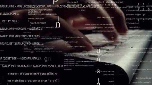 Bilgisayar programlama kodlaması ve yazılım geliştirmesinin yaratıcı görüntüsü — Stok video