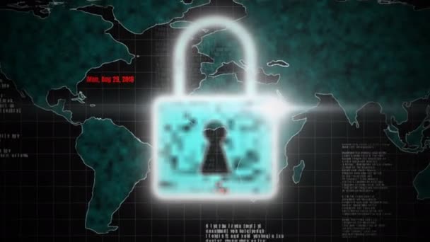 Veri gizliliğini korumak için ileri görüşlü siber güvenlik şifreleme teknolojisi — Stok video