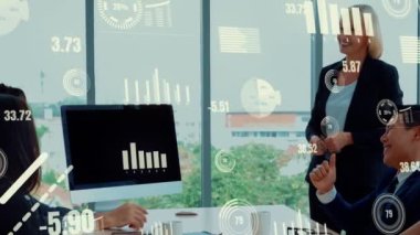 Teknolojiyi analiz eden iş verilerinin yaratıcı görüntüsü