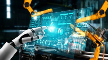 Mekanize endüstri robotu ve robot silahları fabrika üretiminde kullanılacak. .
