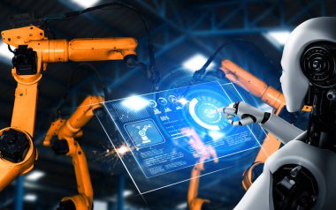 Mekanize endüstri robotu ve robot silahları fabrika üretiminde kullanılacak. .