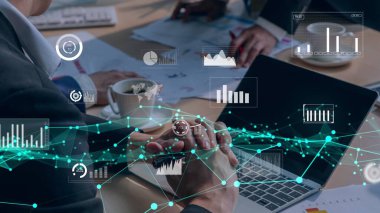 Teknolojiyi analiz eden iş verilerinin yaratıcı görüntüsü