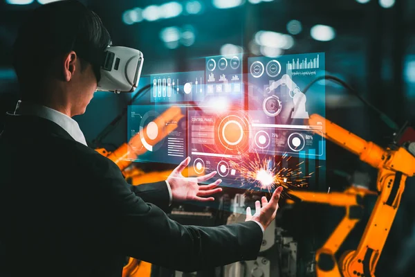 Dijital endüstri ve fabrika robotik teknolojisi için gelişmiş robot kol sistemi