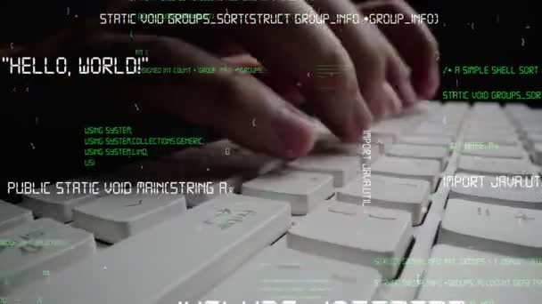 Creative visual of computer programming coding and software development — Stock Video